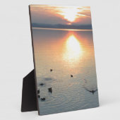 Sonnenuntergang am See mit Enten Fotoplaat (Zijkant)