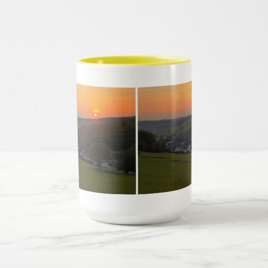 Sonnenuntergang im Siegerland, Gernsdorf 444 ml Mok (Midden)