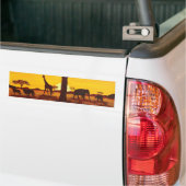 Sonnenuntergang in Afrika Bumpersticker (Op Truck)