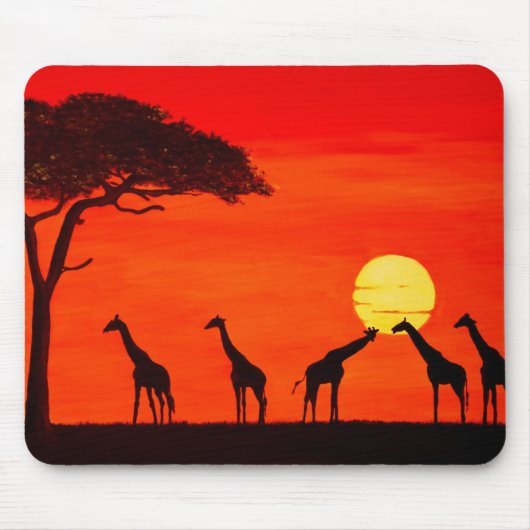 Sonnenuntergang in Afrika Muismat (Voorkant)