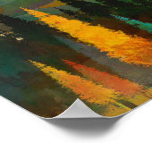 Sonnenuntergang in den Bergen - Buntes Aquarell Poster (Hoek)