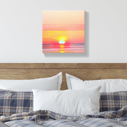 Sonnenuntergang Küste Keillandwand Canvas Afdruk (Insitu (Slaapkamer))