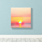 Sonnenuntergang Küste Keillandwand Canvas Afdruk (Insitu (Houten vloer))