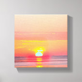 Sonnenuntergang Küste Keillandwand Canvas Afdruk (Voorkant)