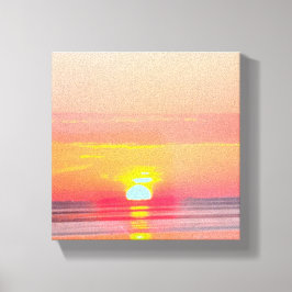 Sonnenuntergang Küste Keillandwand Canvas Afdruk