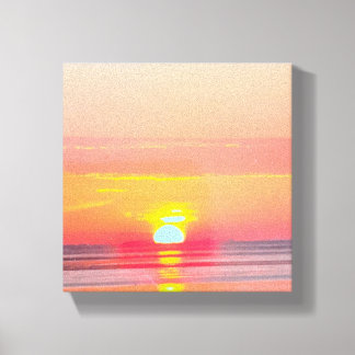 Sonnenuntergang Küste Keillandwand Canvas Afdruk