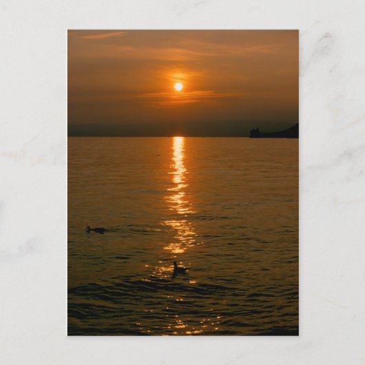 Sonnenuntergang Montreux Postkarte Briefkaart (Voorkant)