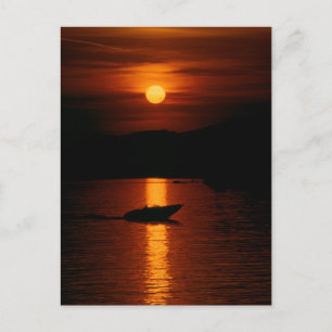 Sonnenuntergang Montreux Postkarte Briefkaart