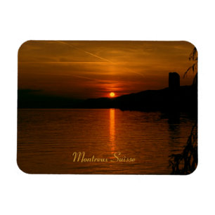 Sonnenuntergang Montreux Schweiz Flexi Magnet Magneet