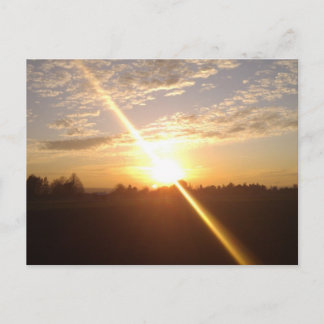 Sonnenuntergang über Wiesbaden und Mainz Briefkaart