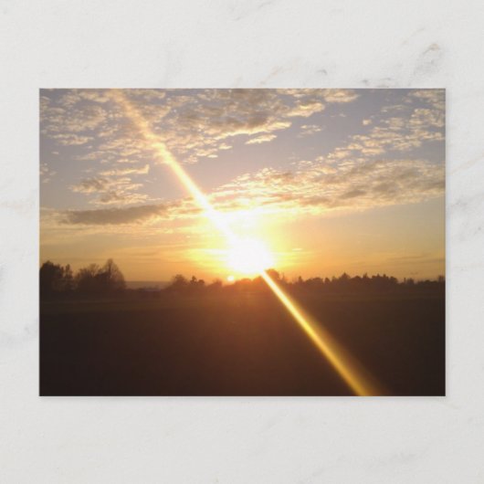 Sonnenuntergang über Wiesbaden und Mainz Briefkaart (Voorkant)