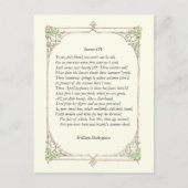 Sonnet # 104 door William Shakespeare Briefkaart (Voorkant)