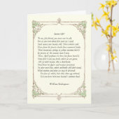 Sonnet # 104 door William Shakespeare Kaart (Gele Bloem)