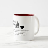 Sonnet 116 Consistentie Liefde | Two-tone koffie M Tweekleurige Koffiemok (Voorkant rechts)