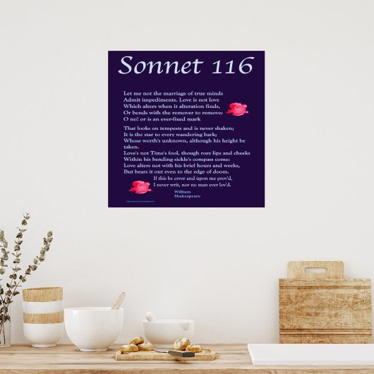 Sonnet 116 poster (Keuken)