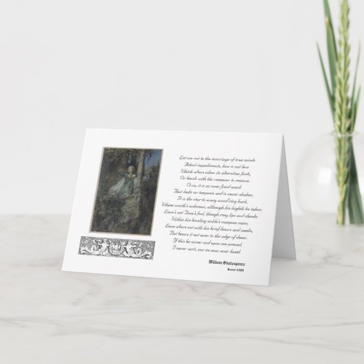 Sonnet 116 Wenskaart Kaart (Voorkant)