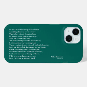 Sonnet 116Laat me niet bij het huwelijk van ware g iPhone 15 Case