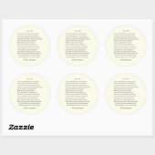 Sonnet # 11 van William Shakespeare Ronde Sticker (Vel)