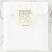 Sonnet # 11 van William Shakespeare Ronde Sticker (Tas)