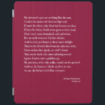 Sonnet 130 De ogen van mijn maîtresse zijn niets z iPad Cover<br><div class="desc">Shakespeare's 130ste sonnet: Mijn mistress's ogen zijn niets als de zon. Verander de achtergrondkleur door "pas aan" te selecteren.</div>