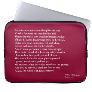 Sonnet 130 De ogen van mijn maîtresse zijn niets z Laptop Sleeve