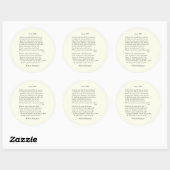 Sonnet # 13 van William Shakespeare Ronde Sticker (Vel)