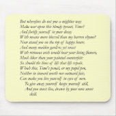 Sonnet # 16 van William Shakespeare Muismat (Voorkant)
