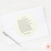 Sonnet # 16 van William Shakespeare Ronde Sticker (Envelop)