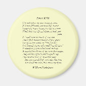 Sonnet # 17 van William Shakespeare Magneet (Voorkant)