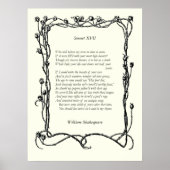 Sonnet # 17 van William Shakespeare Poster (Voorkant)