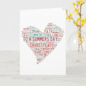 Sonnet 18 van Shakespeare Kaart (Gele Bloem)