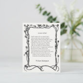 Sonnet # 18 van William Shakespeare Briefkaart (Staand voorkant)