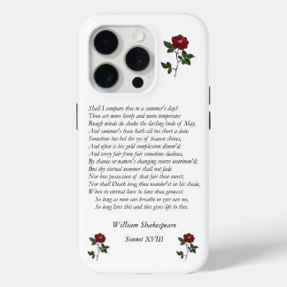 Sonnet # 18 van William Shakespeare iPhone 15 Pro Case