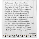Sonnet # 18 van William Shakespeare Douchegordijn (Voorkant)