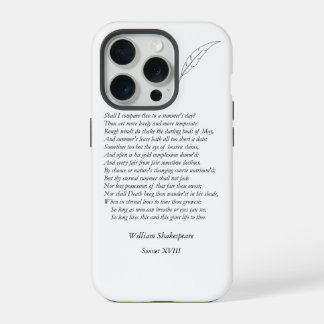 Sonnet # 18 van William Shakespeare iPhone 15 Pro Case