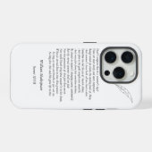 Sonnet # 18 van William Shakespeare iPhone Hoesje (Achterkant horizontaal)