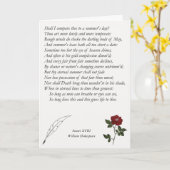 Sonnet # 18 van William Shakespeare Kaart (Gele Bloem)