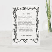 Sonnet # 18 van William Shakespeare Kaart (Voorkant)