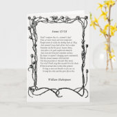 Sonnet # 18 van William Shakespeare Kaart (Gele Bloem)
