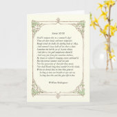 Sonnet # 18 van William Shakespeare Kaart (Gele Bloem)