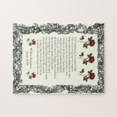 Sonnet # 18 van William Shakespeare Legpuzzel (Horizontaal)