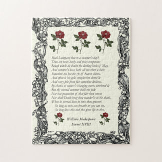 Sonnet # 18 van William Shakespeare Legpuzzel