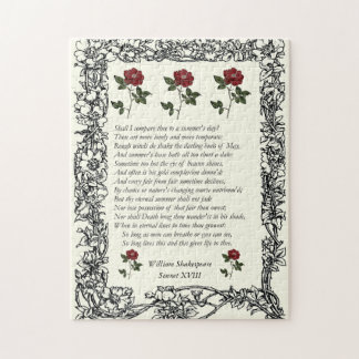 Sonnet # 18 van William Shakespeare Legpuzzel