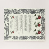 Sonnet # 18 van William Shakespeare Legpuzzel (Horizontaal)