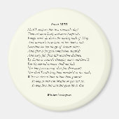 Sonnet # 18 van William Shakespeare Magneet (Voorkant)