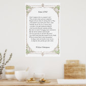 Sonnet # 18 van William Shakespeare Poster (Keuken)