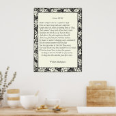 Sonnet # 18 van William Shakespeare Poster (Keuken)