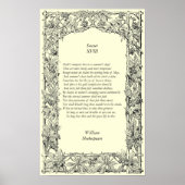 Sonnet # 18 van William Shakespeare Poster (Voorkant)