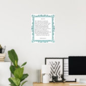 Sonnet # 18 van William Shakespeare Poster (Thuiskantoor)