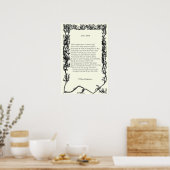Sonnet # 18 van William Shakespeare Poster (Keuken)